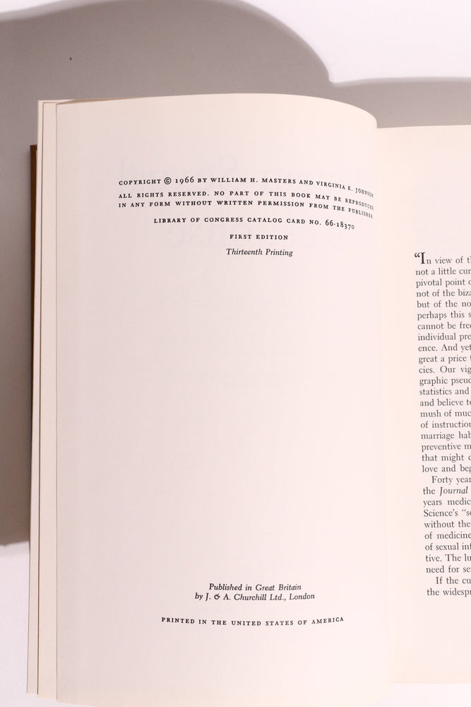 Human Sexual Response, First Edition - Masters & Johnson (ONLINE ORDER ONLY)