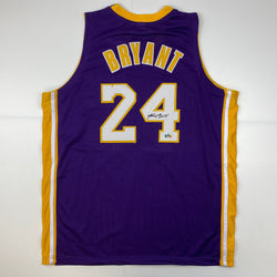 Facsimile Autographed Kobe Bryant #24 Los Angeles LA Purple Reprint Laser Auto Basketball Jersey Size Men's XL (ONLINE ORDER ONLY)