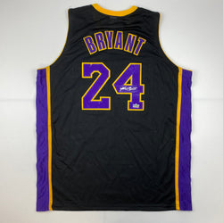 Facsimile Autographed Kobe Bryant #24 Los Angeles LA Black Reprint Laser Auto Basketball Jersey Size Men's XL (ONLINE ORDER ONLY)