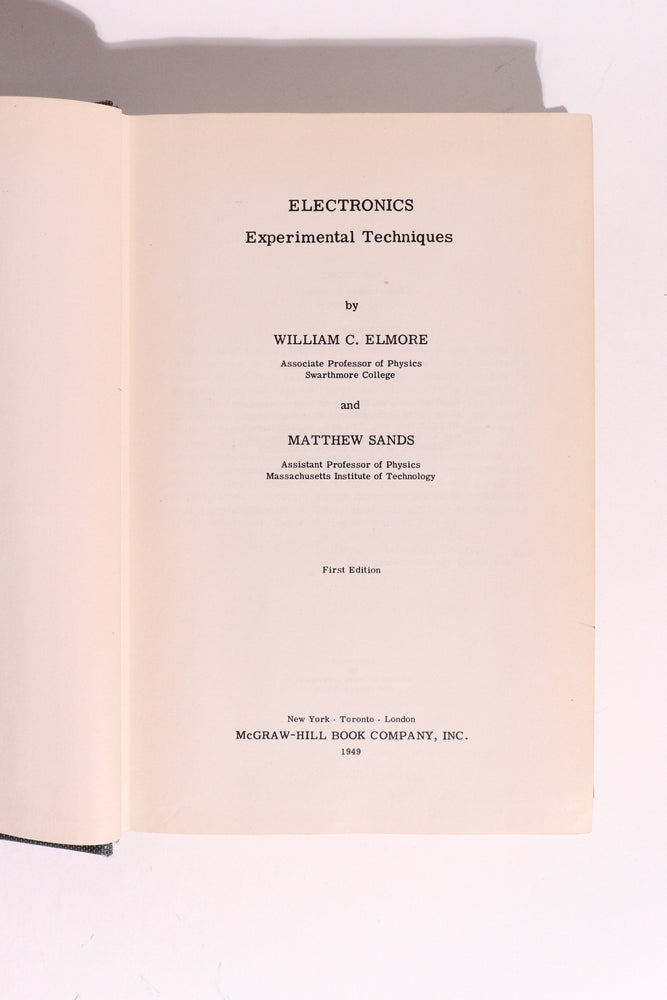 Electronics: Experimental Techniques, First Edition (ONLINE ORDER ONLY)
