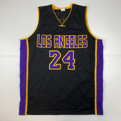 Facsimile Autographed Kobe Bryant #24 Los Angeles LA Black Reprint Laser Auto Basketball Jersey Size Men's XL (ONLINE ORDER ONLY)