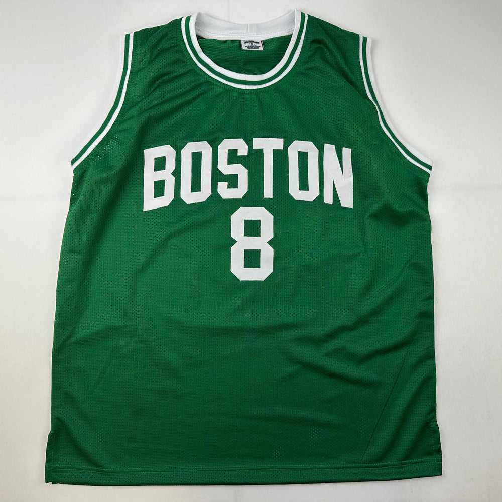 Facsimile Autographed Kristaps Porzingis Boston Green Reprint Laser Auto Basketball Jersey Size Men's XL (ONLINE ORDER ONLY)
