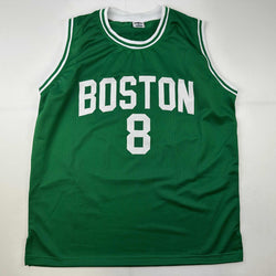 Facsimile Autographed Kristaps Porzingis Boston Green Reprint Laser Auto Basketball Jersey Size Men's XL (ONLINE ORDER ONLY)