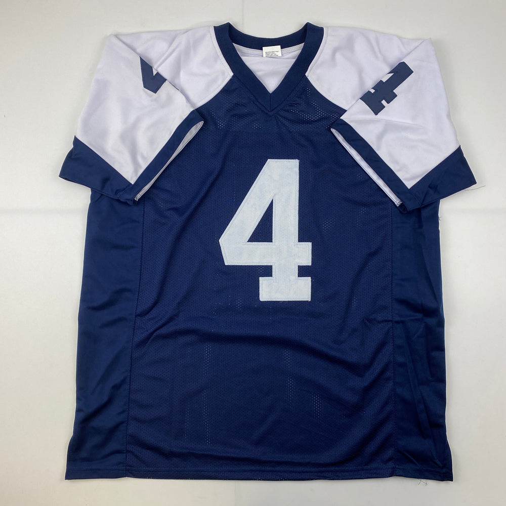 Facsimile Autographed Dak Prescott Dallas Thanksgiving Day Reprint Laser Auto Football Jersey Size Men's XL (ONLINE ORDER ONLY)