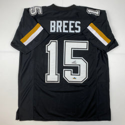 Facsimile Autographed Drew Brees Purdue Black Reprint Laser Auto College Football Jersey Size Men's XL (ONLINE ORDER ONLY)