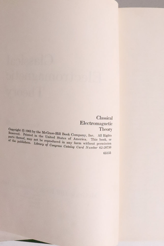 Classical Electromagnetic Theory — Nunzio Tralli, 1963 (ONLINE ORDER ONLY)