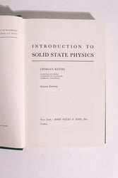Introduction to Solid State Physics — Charles Kittel, 1963 (ONLINE ORDER ONLY)