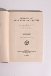 Methods of Measuring Temperature — Ezer Griffiths, 1947 (ONLINE ORDER ONLY)