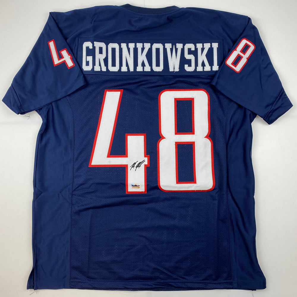 Facsimile Autographed Rob Gronk Gronkowski Arizona Blue Reprint Laser Auto College Football Jersey Size Men's XL (ONLINE ORDER ONLY)
