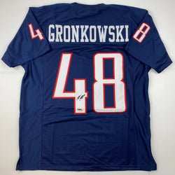 Facsimile Autographed Rob Gronk Gronkowski Arizona Blue Reprint Laser Auto College Football Jersey Size Men's XL (ONLINE ORDER ONLY)
