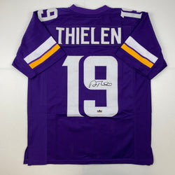 Facsimile Autographed Adam Thielen Minnesota Purple Reprint Laser Auto Football Jersey Size Men's XL (ONLINE ORDER ONLY)