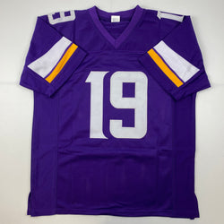 Facsimile Autographed Adam Thielen Minnesota Purple Reprint Laser Auto Football Jersey Size Men's XL (ONLINE ORDER ONLY)