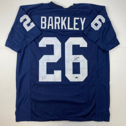 Facsimile Autographed Saquon Barkley Penn State Blue Reprint Laser Auto College Football Jersey Size Men's XL (ONLINE ORDER ONLY)
