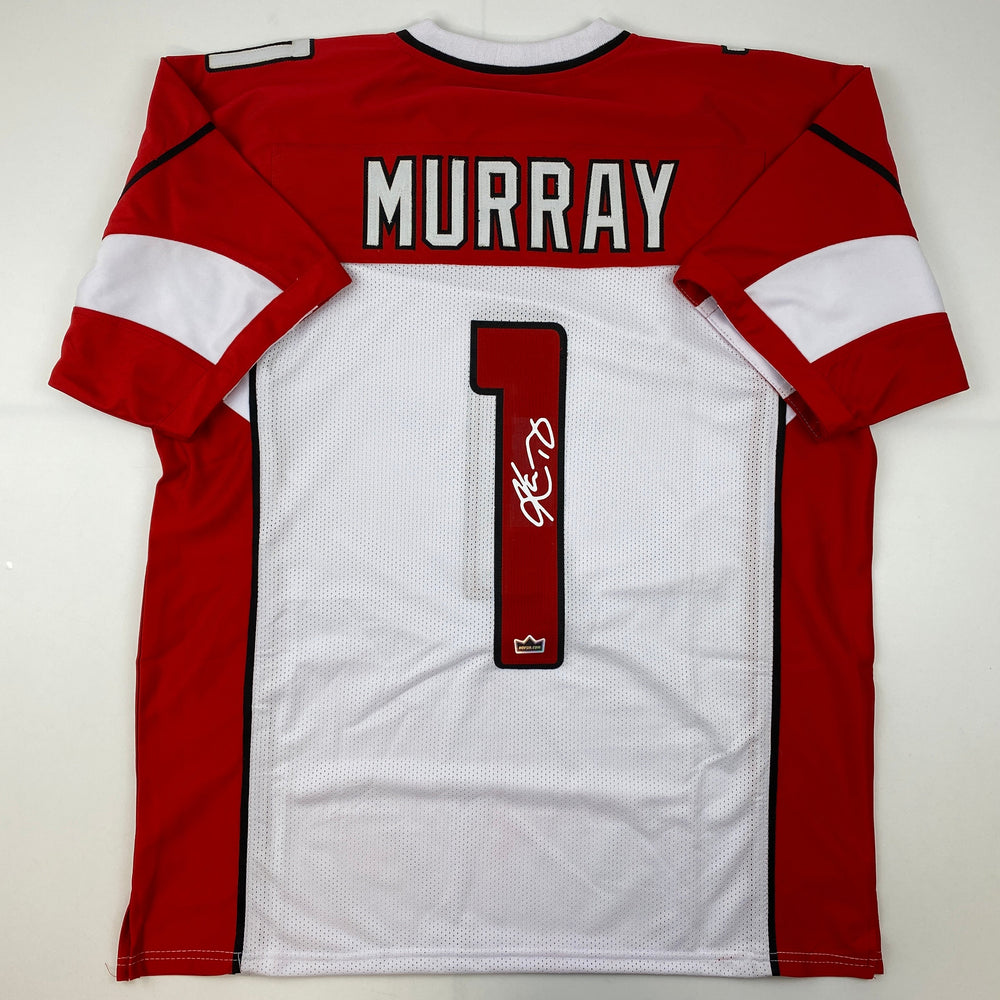 Facsimile Autographed Kyler Murray Arizona White Reprint Laser Auto Football Jersey Size Men's XL (ONLINE ORDER ONLY)