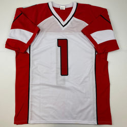 Facsimile Autographed Kyler Murray Arizona White Reprint Laser Auto Football Jersey Size Men's XL (ONLINE ORDER ONLY)