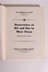 Occurrence of Oil and Gas in West Texas – Frank A. Herald – UT Bureau Economic Geology 1957