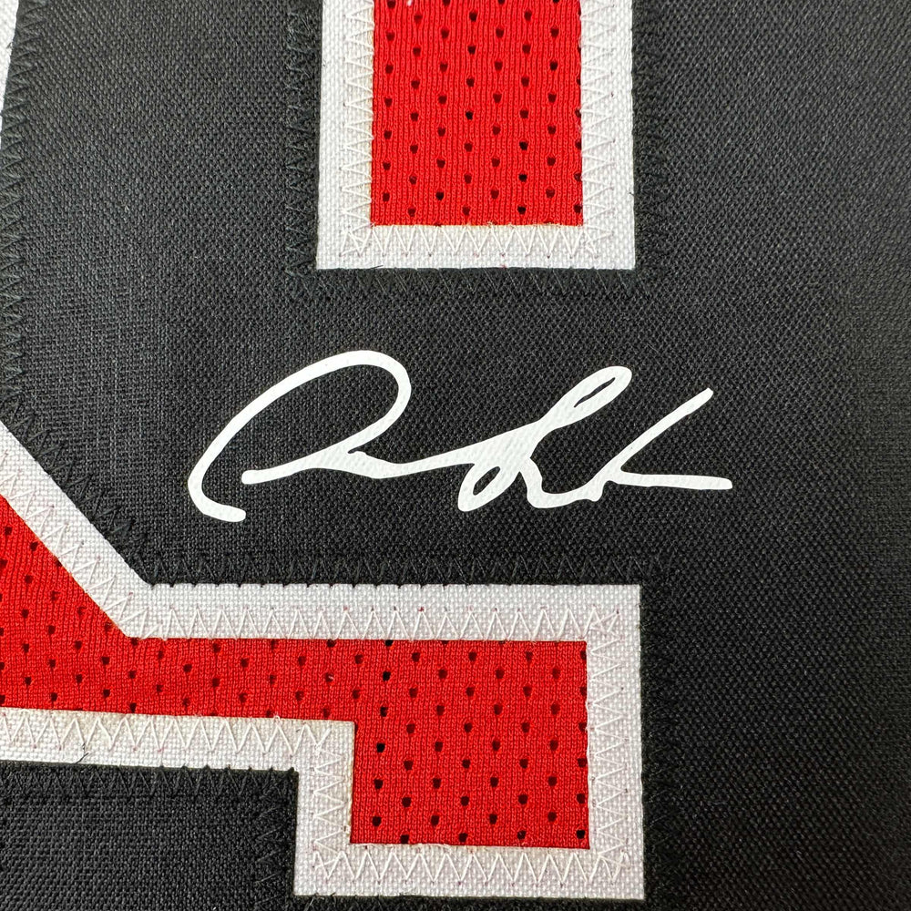 Facsimile Autographed Dennis Rodman Chicago Red Reprint Laser Auto Basketball Jersey Size Men's XL (ONLINE ORDER ONLY)