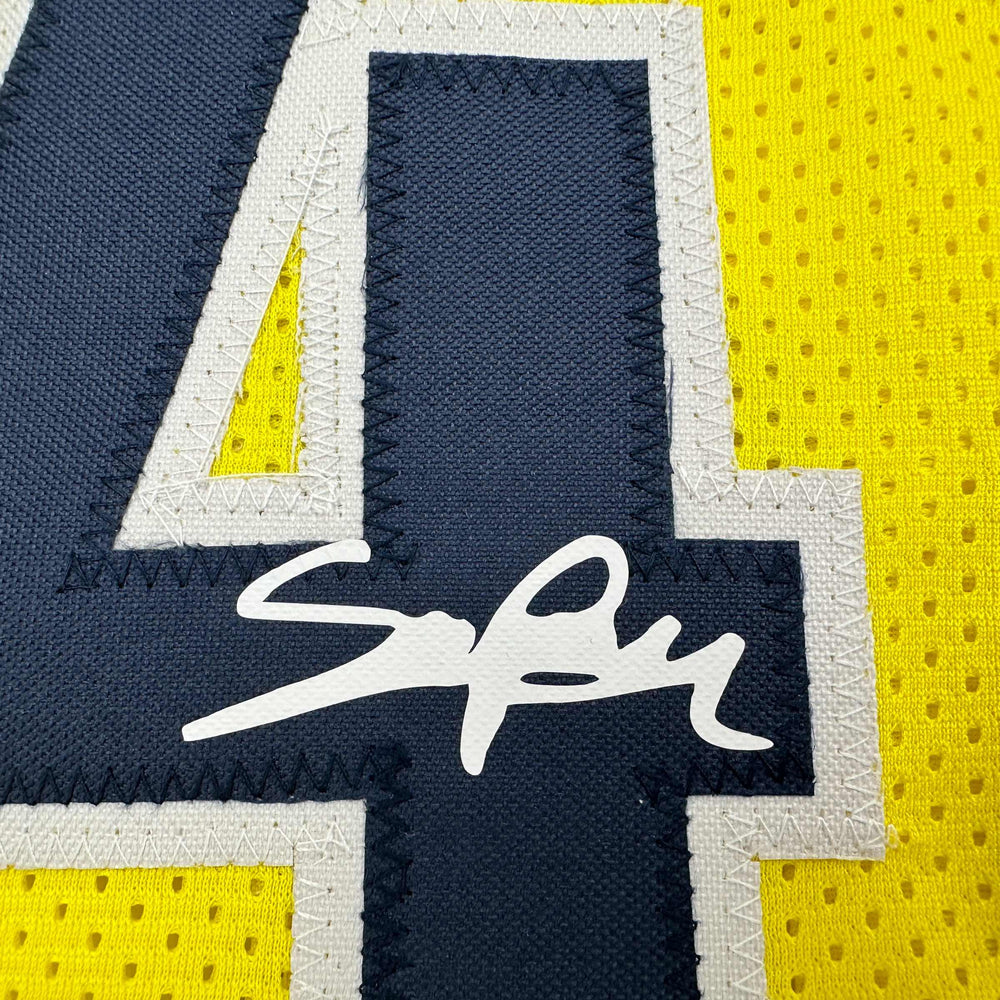 Framed Facsimile Autographed Pascal Siakam 35x39 Indiana Yellow Reprint Laser Auto Basketball Jersey (ONLINE ORDER ONLY)