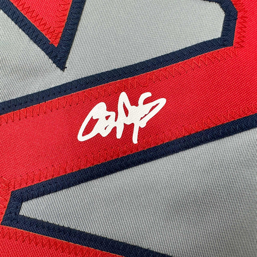 Facsimile Autographed Roger Clemens Boston Grey Reprint Laser Auto Baseball Jersey Size Men's XL (ONLINE ORDER ONLY)