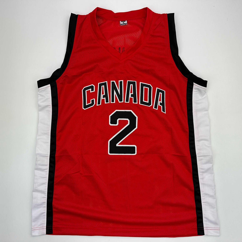 Facsimile Autographed Shai Gilgeous-Alexander SGA Canada Red Reprint Laser Auto Basketball Jersey Size Men's XL (ONLINE ORDER ONLY)