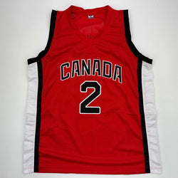 Facsimile Autographed Shai Gilgeous-Alexander SGA Canada Red Reprint Laser Auto Basketball Jersey Size Men's XL (ONLINE ORDER ONLY)