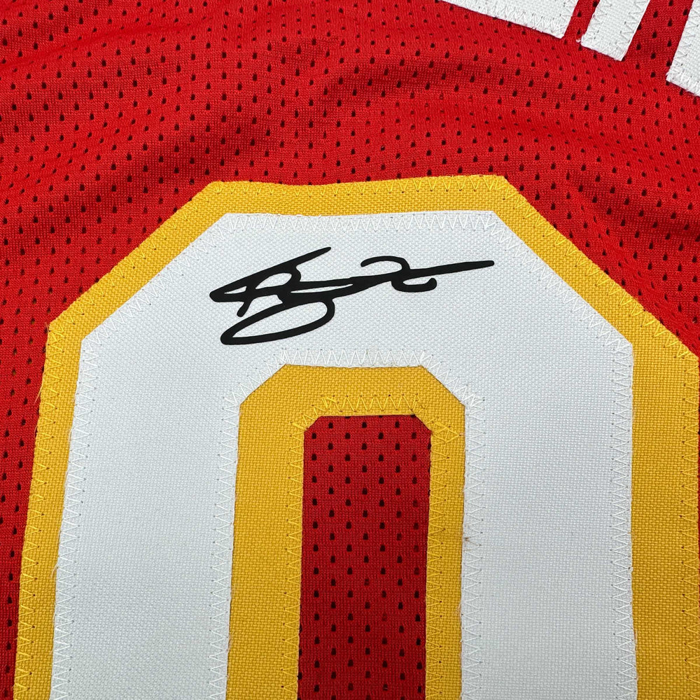 Facsimile Autographed Zaccharie Risacher Atlanta Red Reprint Laser Auto Basketball Jersey Size Men's XL (ONLINE ORDER ONLY)