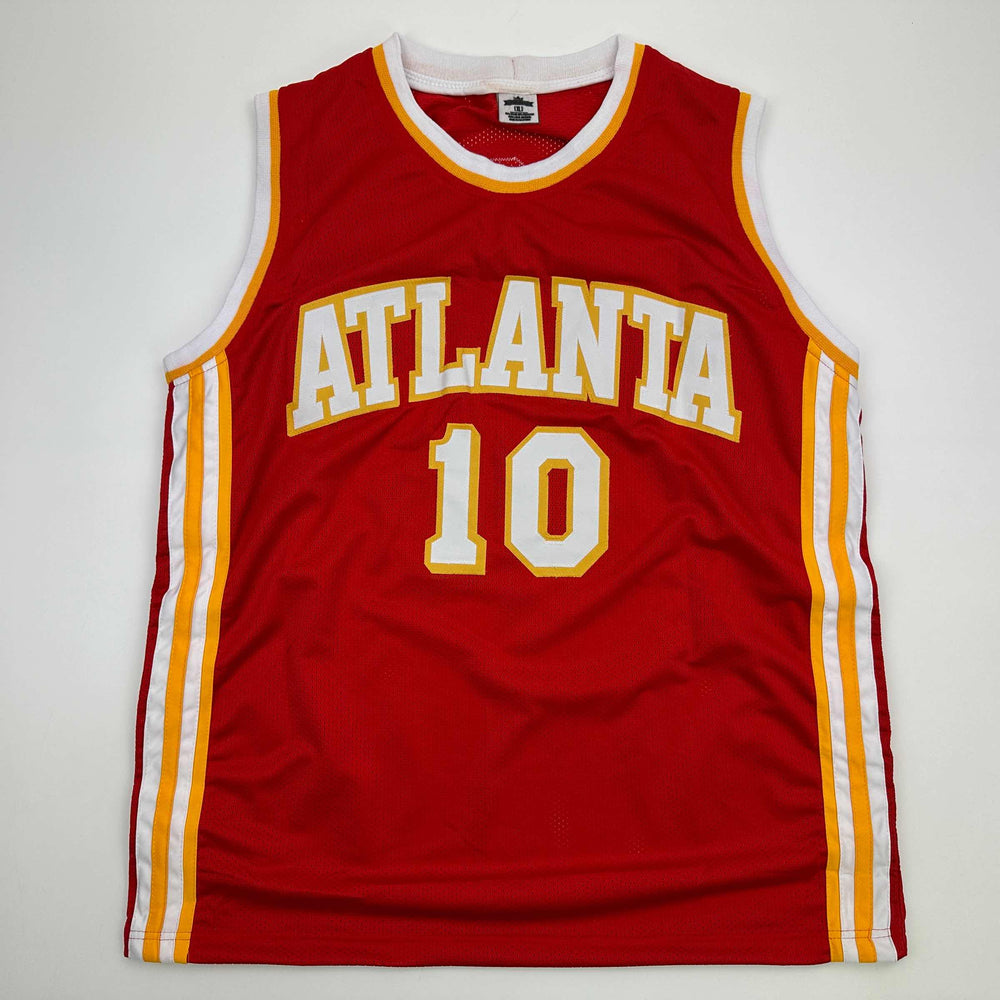 Facsimile Autographed Zaccharie Risacher Atlanta Red Reprint Laser Auto Basketball Jersey Size Men's XL (ONLINE ORDER ONLY)