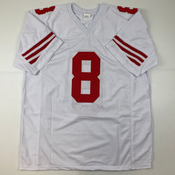 Facsimile Autographed Steve Young San Francisco White Reprint Laser Auto Football Jersey Size Men's XL (ONLINE ORDER ONLY)