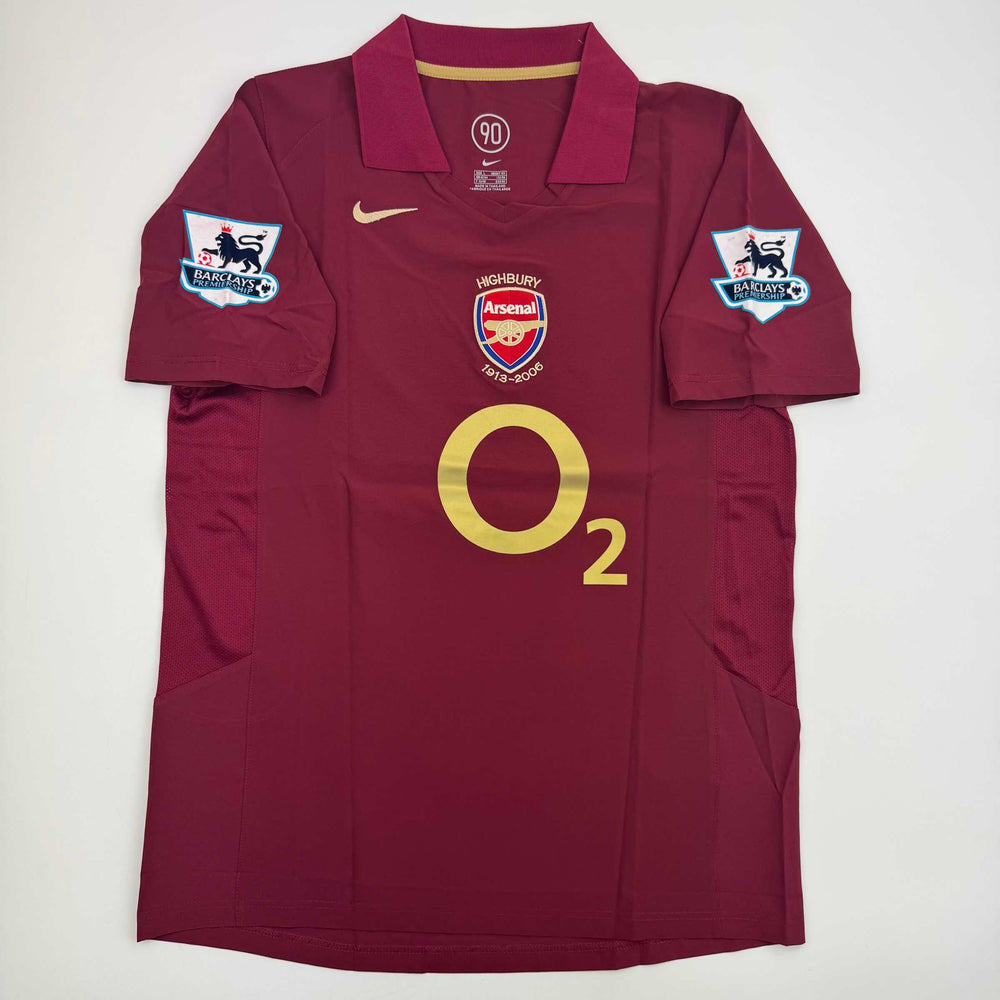 Autographed/Signed Thierry Henry Arsenal Red Soccer Jersey Beckett BAS COA (ONLINE ORDER ONLY)