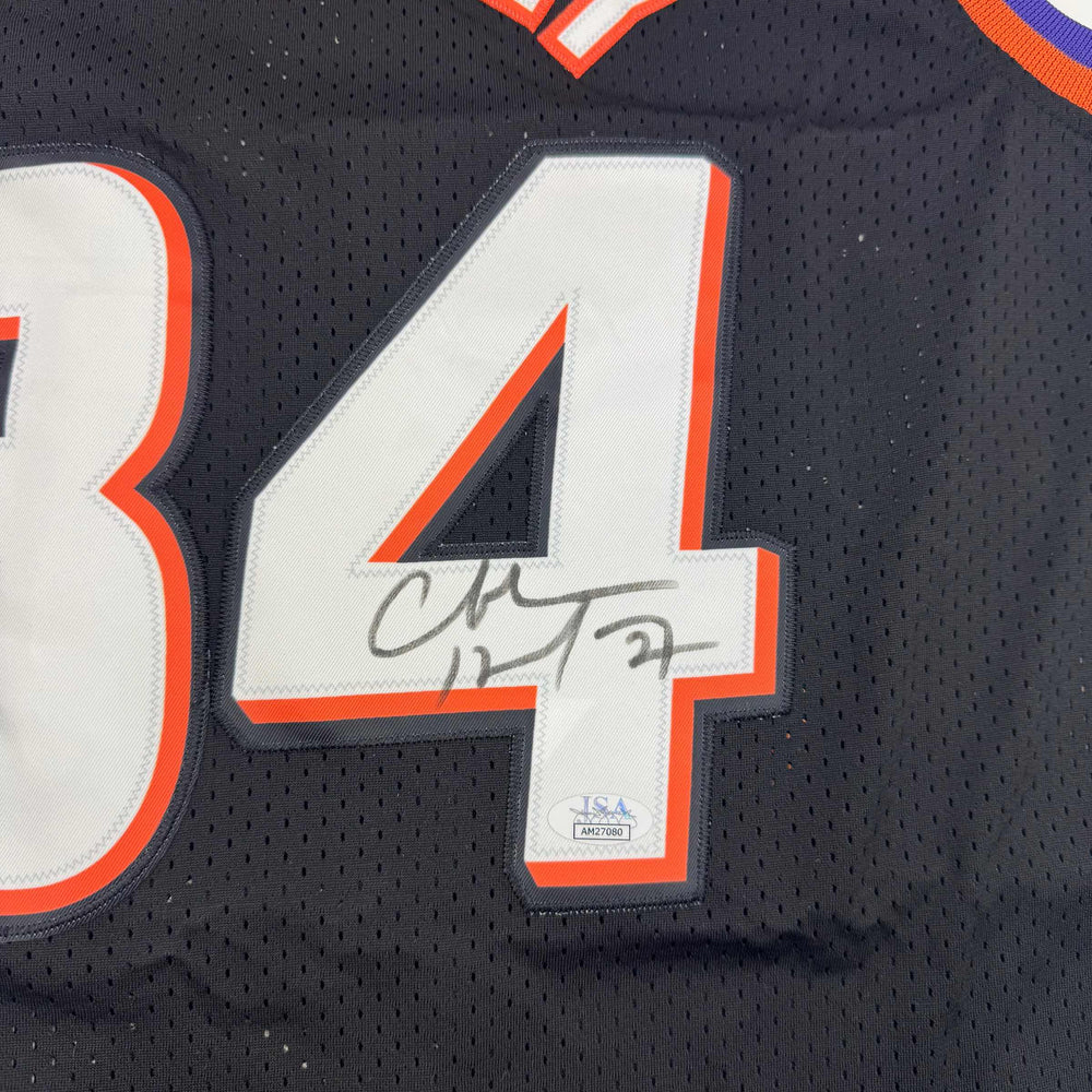 Autographed/Signed Charles Barkley Phoenix Black Basketball Jersey JSA COA (ONLINE ORDER ONLY)
