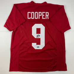 Facsimile Autographed Amari Cooper Alabama Red Reprint Laser Auto College Football Jersey Size Men's XL (ONLINE ORDER ONLY)