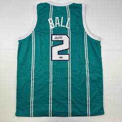 Facsimile Autographed LaMelo Ball #2 Rookie Charlotte Teal Reprint Laser Auto Basketball Jersey Size Men's XL (ONLINE ORDER ONLY)