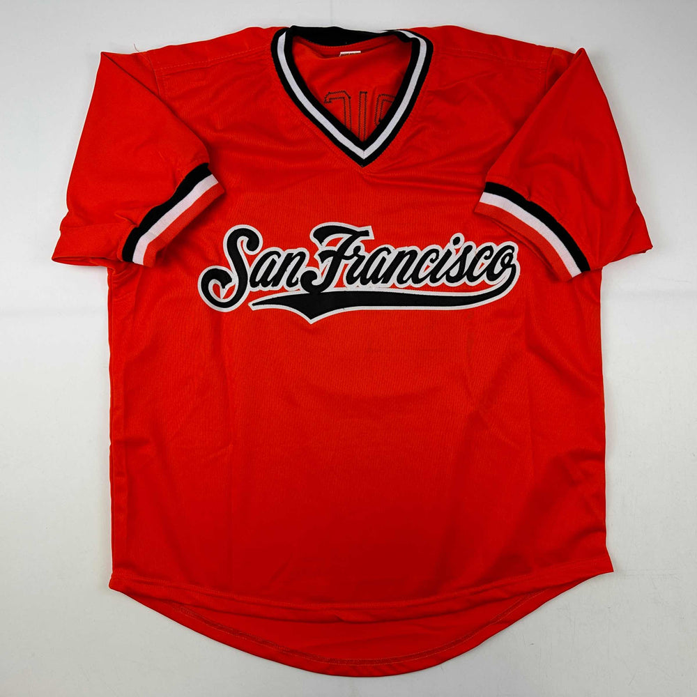 Facsimile Autographed Juan Marichal San Francisco Orange Reprint Laser Auto Baseball Jersey Size Men's XL (ONLINE ORDER ONLY)