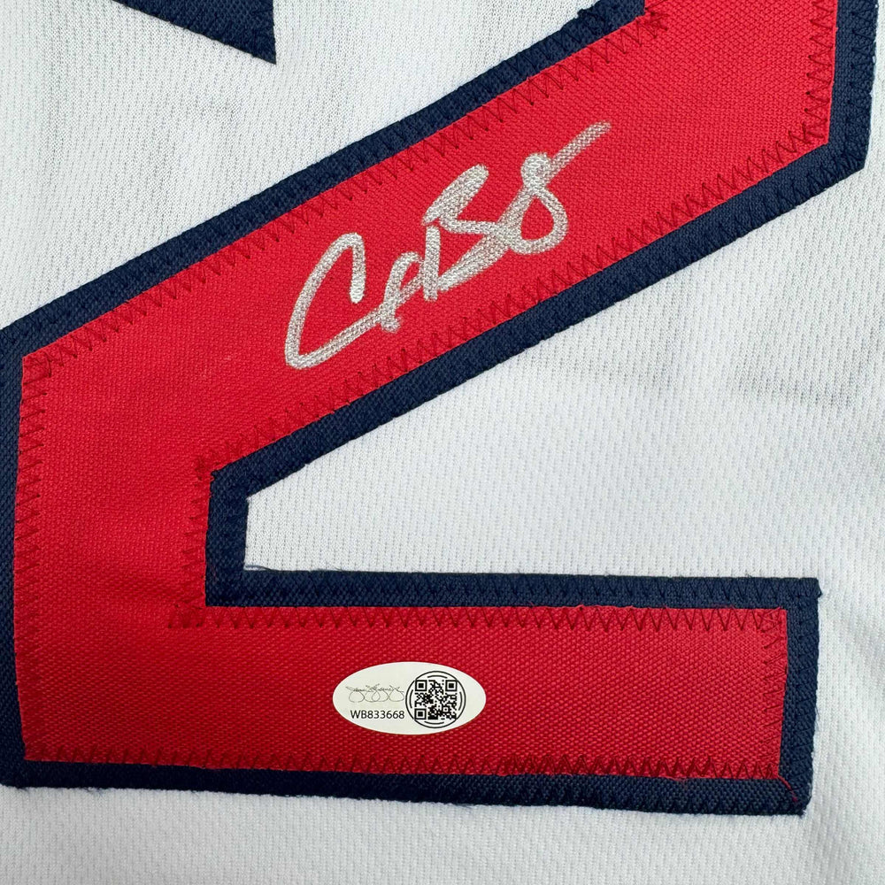Autographed/Signed Alex Bregman Boston White Baseball Jersey JSA COA (ONLINE ORDER ONLY)