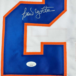 Autographed/Signed Bob Nystrom New York White Hockey Jersey JSA COA (ONLINE ORDER ONLY)