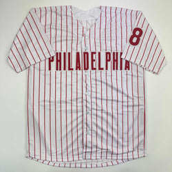 Autographed/Signed Jayson Werth Philadelphia Pinstripe Baseball Jersey Beckett BAS COA (ONLINE ORDER ONLY)