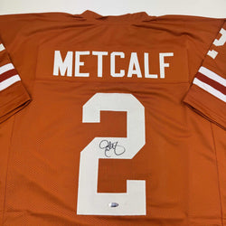 Autographed/Signed Eric Metcalf Texas Orange College Football Jersey Beckett BAS COA (ONLINE ORDER ONLY)