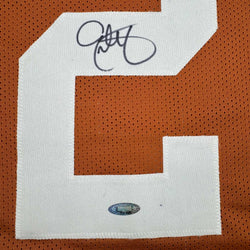 Autographed/Signed Eric Metcalf Texas Orange College Football Jersey Beckett BAS COA (ONLINE ORDER ONLY)