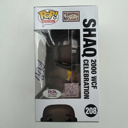 Autographed/Signed Shaq Shaquille O'Neal Los Angeles Lakers Basketball Funko Pop #208 Figurine PSA COA
