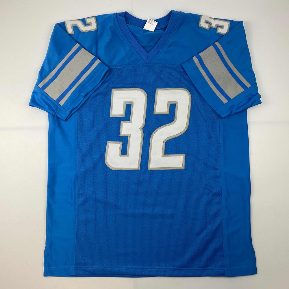 Facsimile Autographed D'Andre Swift Detroit Blue Reprint Laser Auto Football Jersey Size Men's XL (ONLINE ORDER ONLY)