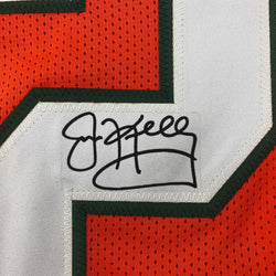 Facsimile Autographed Jim Kelly Miami Orange Reprint Laser Auto College Football Jersey Size Men's XL (ONLINE ORDER ONLY)