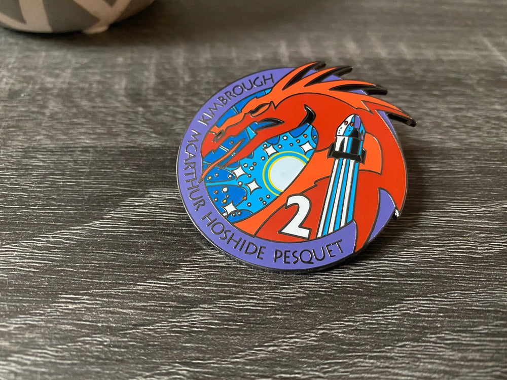 NASA Crew-2 USCV-2 Mission Patch Hard Enamel Pin (ONLINE ORDER ONLY)