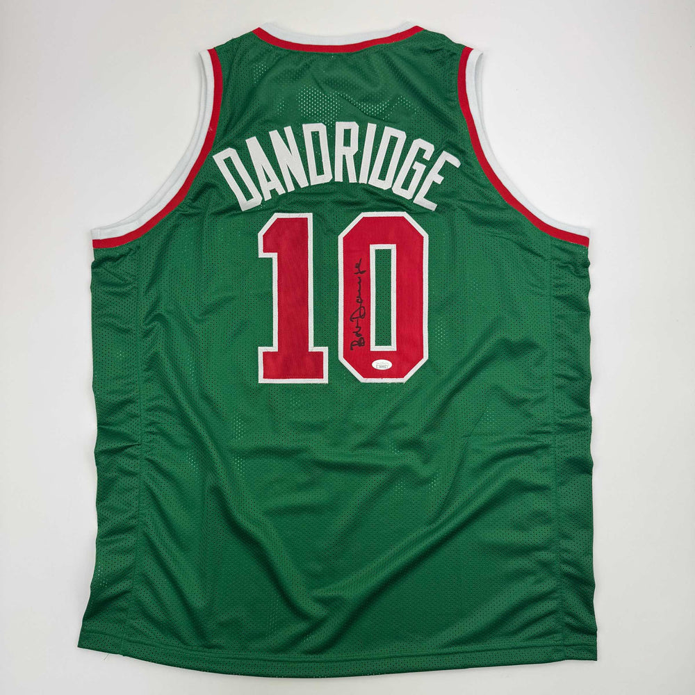 Autographed/Signed Bob Dandridge Milwaukee Green Basketball Jersey JSA COA (ONLINE ORDER ONLY)