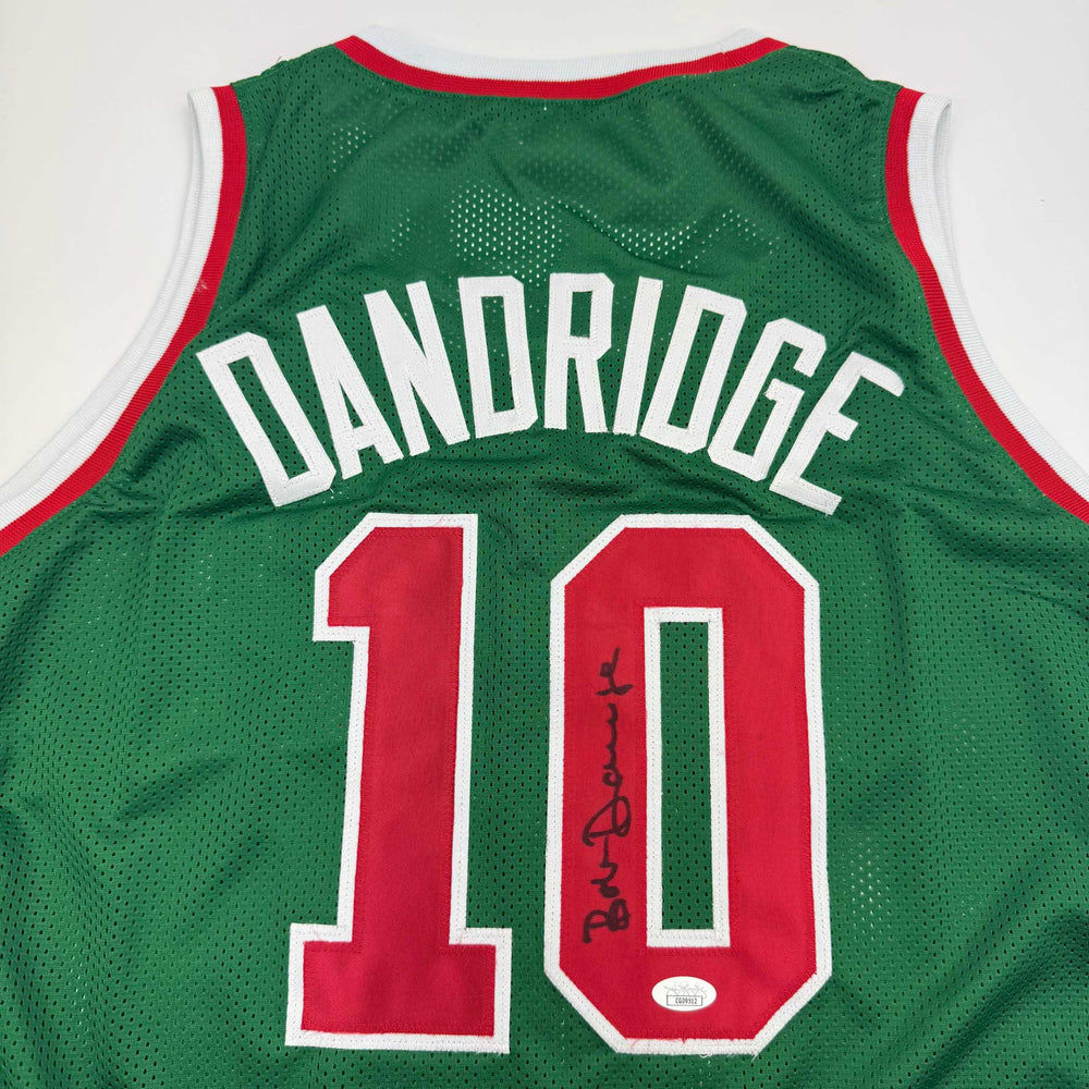 Autographed/Signed Bob Dandridge Milwaukee Green Basketball Jersey JSA COA (ONLINE ORDER ONLY)