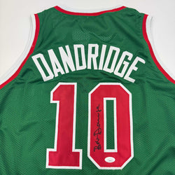 Autographed/Signed Bob Dandridge Milwaukee Green Basketball Jersey JSA COA (ONLINE ORDER ONLY)