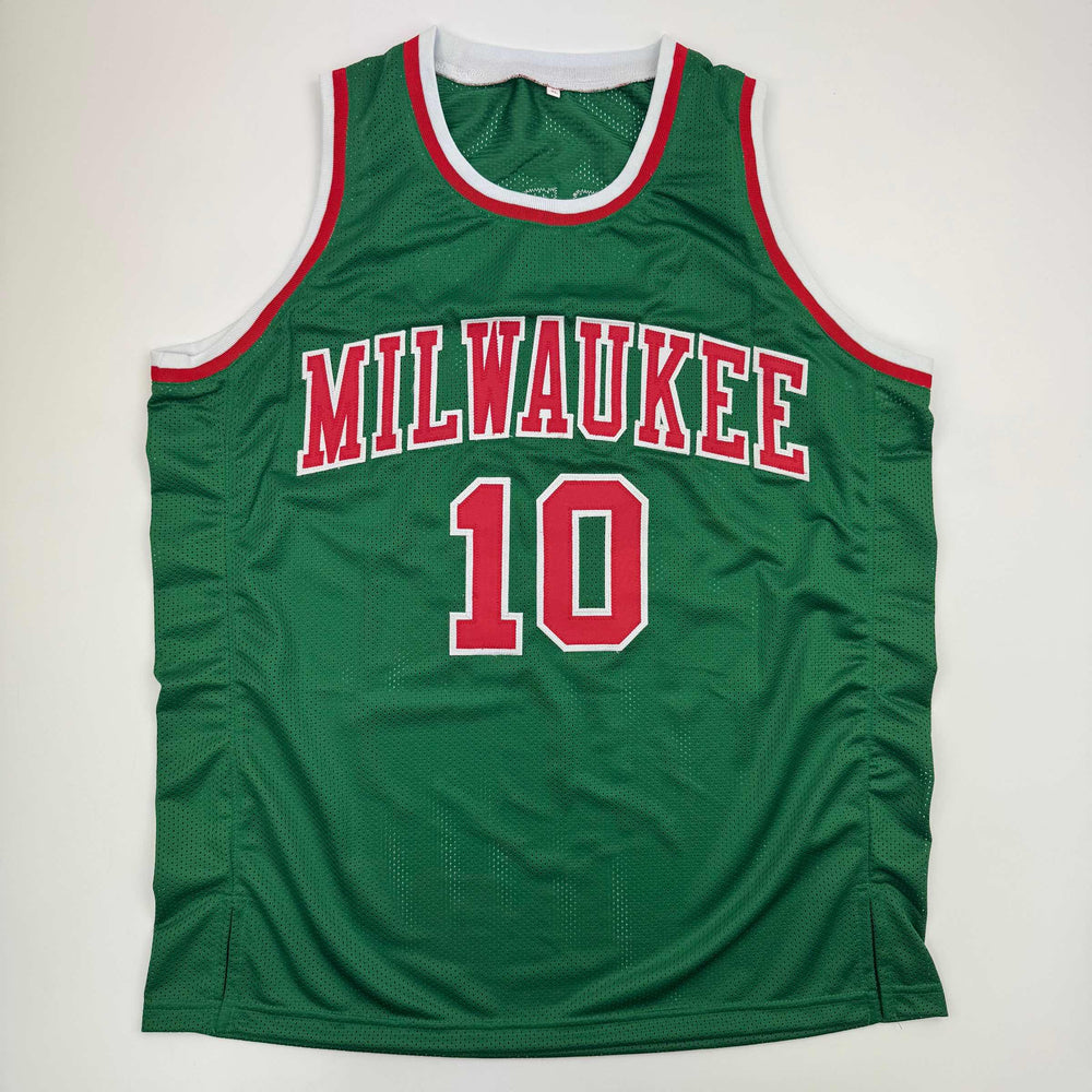 Autographed/Signed Bob Dandridge Milwaukee Green Basketball Jersey JSA COA (ONLINE ORDER ONLY)