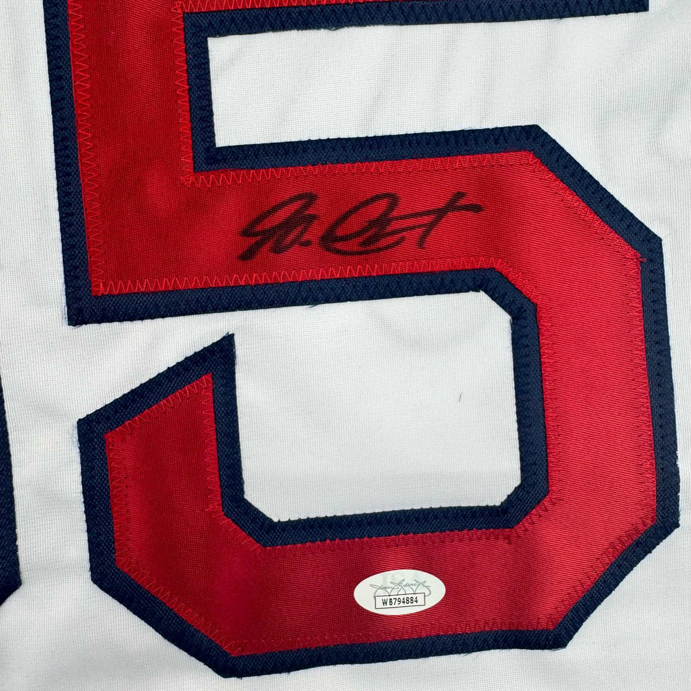 Autographed/Signed Garrett Crochet Boston White Baseball Jersey JSA COA (ONLINE ORDER ONLY)