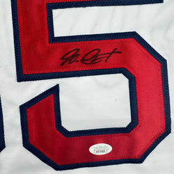 Autographed/Signed Garrett Crochet Boston White Baseball Jersey JSA COA (ONLINE ORDER ONLY)