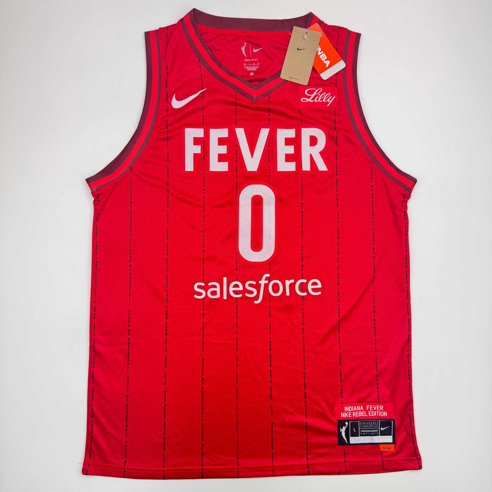Autographed/Signed Kelsey Mitchell Indiana Red Basketball Jersey PSA COA (ONLINE ORDER ONLY)
