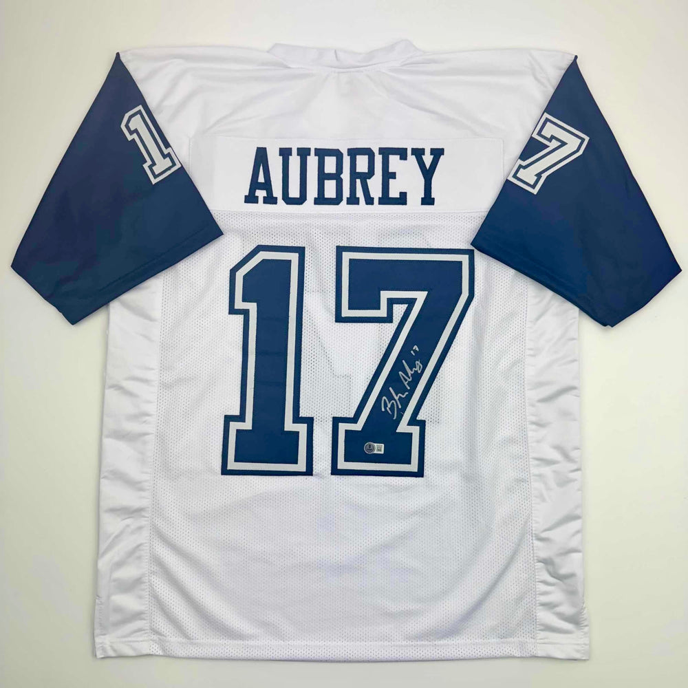Autographed/Signed Brandon Aubrey Dallas Color Rush Football Jersey Beckett BAS COA (ONLINE ORDER ONLY)